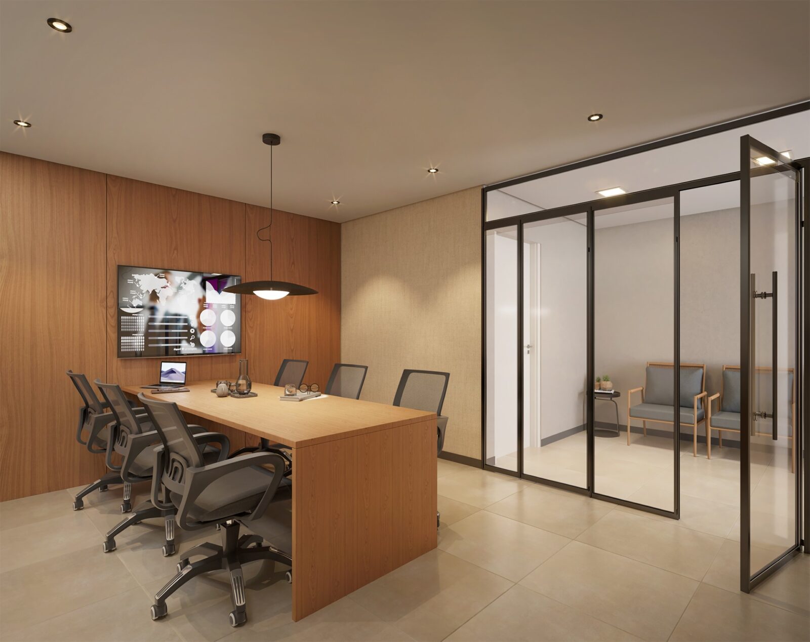 Sala de trabalho e reuniões