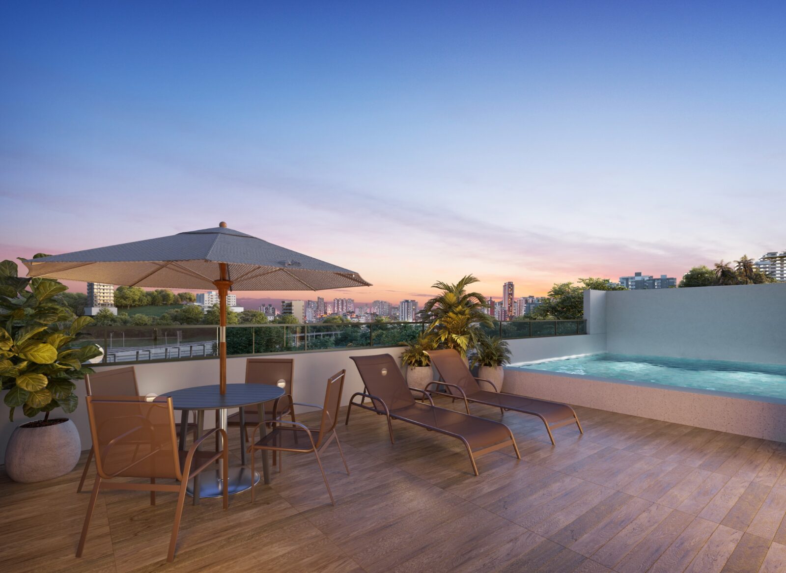 “Casa de praia” / Terraço com piscina